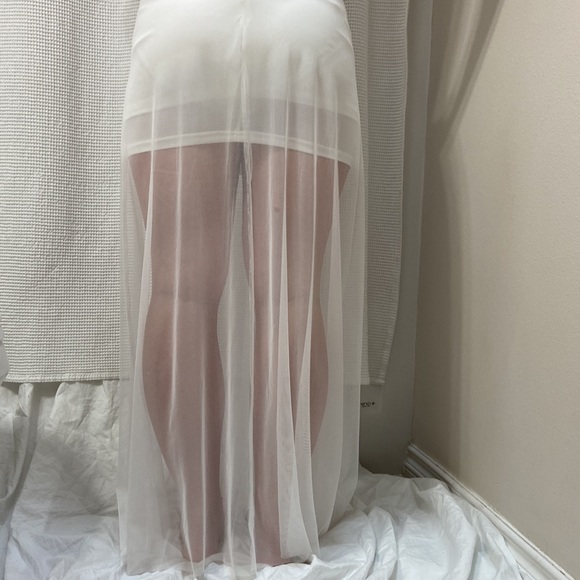 Women’s SHEIN Angel Fashions crisscross backless split thigh dress. Size small. - Picture 8 of 16